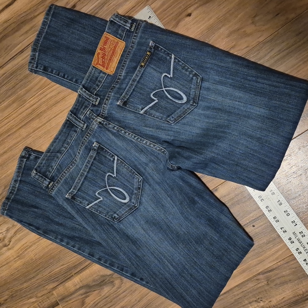 Lucky Brand Women's Straight Leg Blue Jeans - Picture 2 of 4